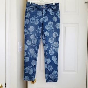 LC Lauren Conrad Floral Jeans